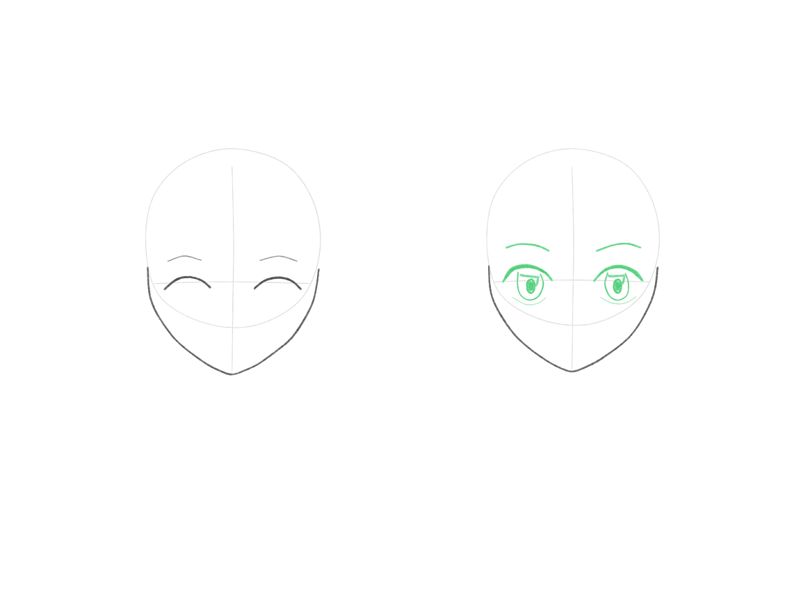 Open the surprised eyes and raise the brows