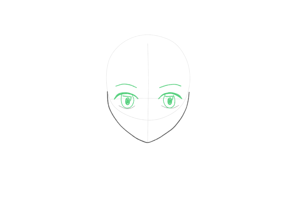 Give the eyes a simple gaze