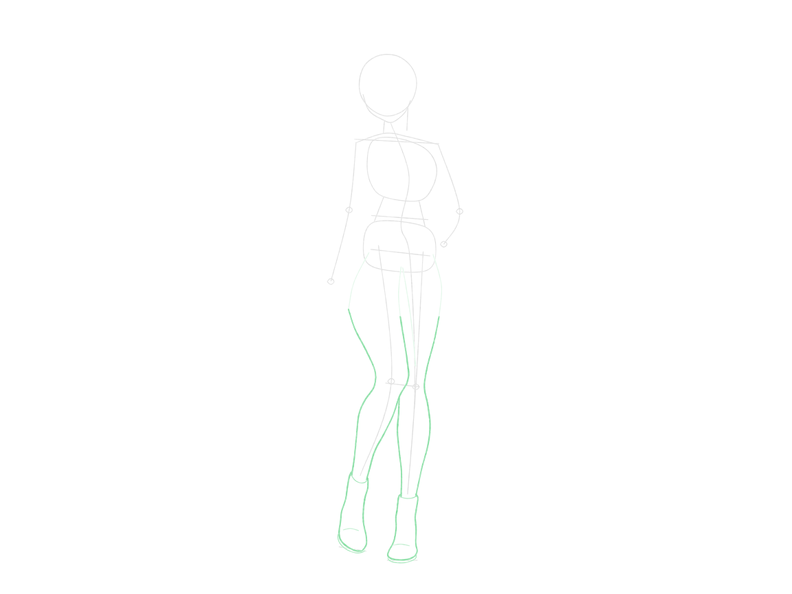 Build the legs and simple boots
