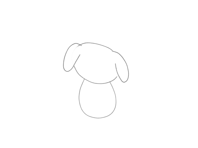 Draw a Curious Puppy: checkpoint 2, attach the floppy ears
