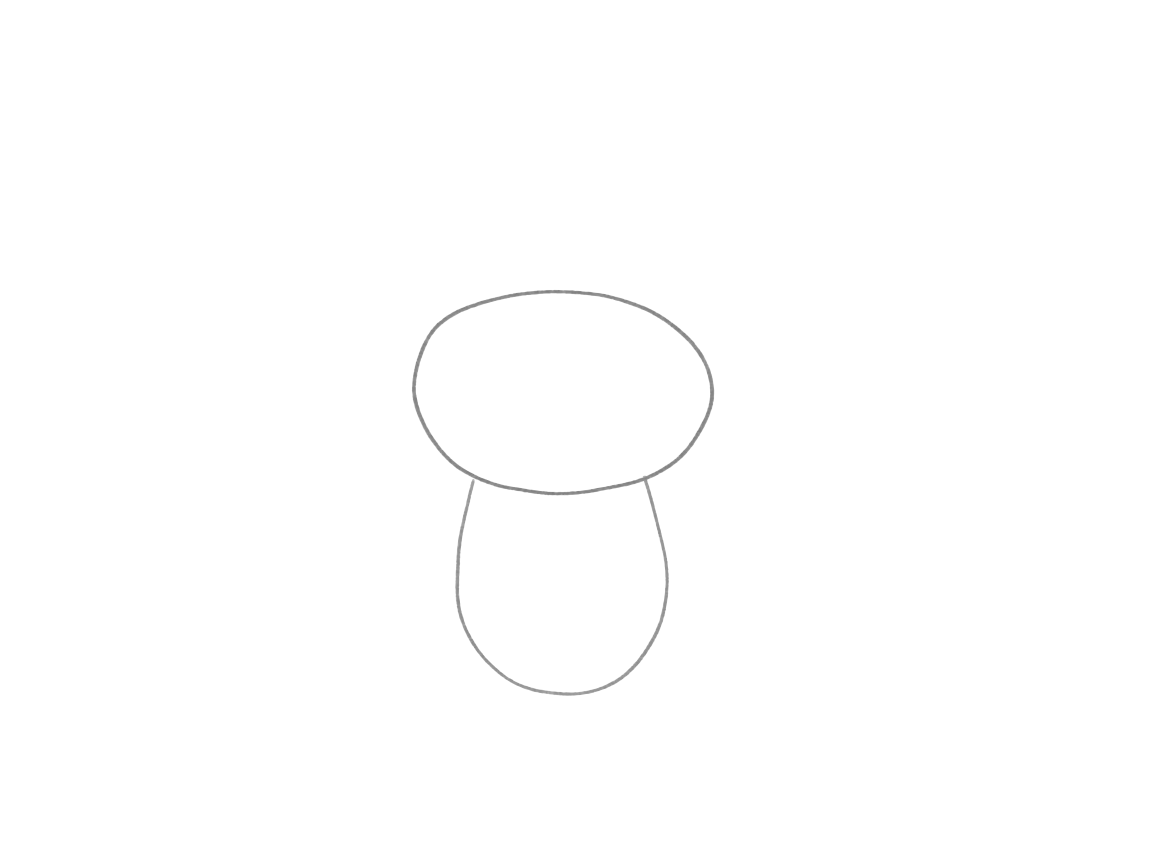Draw a Cute Bunny with One Folded Ear: checkpoint 1, plan the head and body
