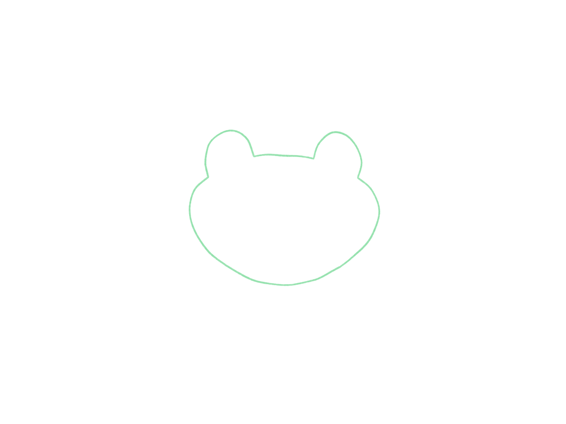 Draw a Frog on a Lily Pad: checkpoint 1, establish the frog’s broad shape