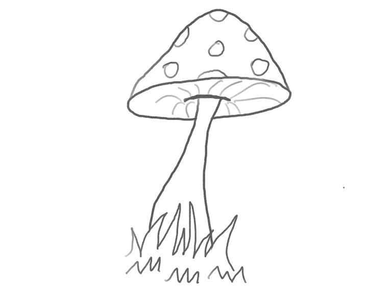 Your First Drawing: A Magical Mushroom