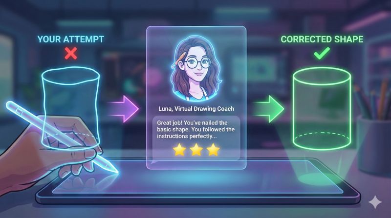 Example of AI feedback on a drawing