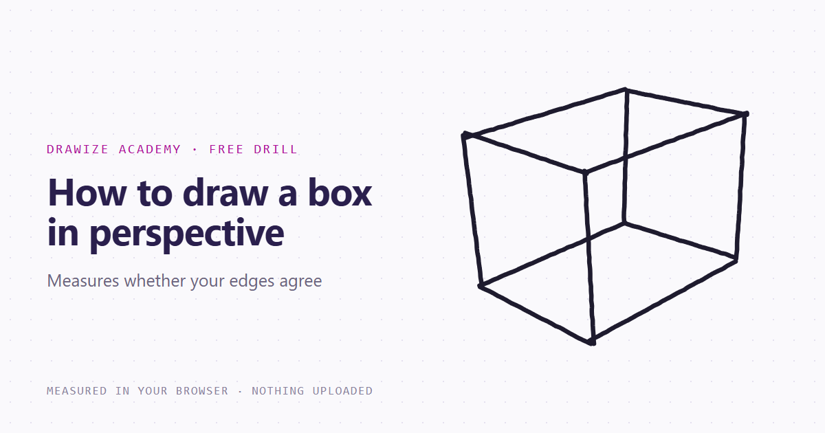 How to Draw a Box in Perspective, Step by Step - and Check It Yourself